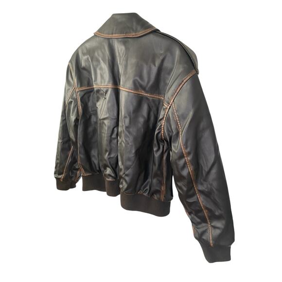 L'Academie Bo Jacket Puffer Aviator Varsity Bomber Oversized Boxy Grunge Biker S - Picture 8 of 8